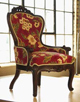 Side chair showing traditional seat stitched with seagrass