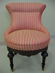 Side chair showing traditional back stitching in coir fiber