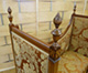 Antique Irish Bench with traditional stitched edge treatment